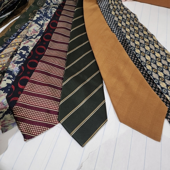 Bulk [#01] 12pcs Vintage Neckties 👔 vintage 💯 % Silk - Picture 4 of 12